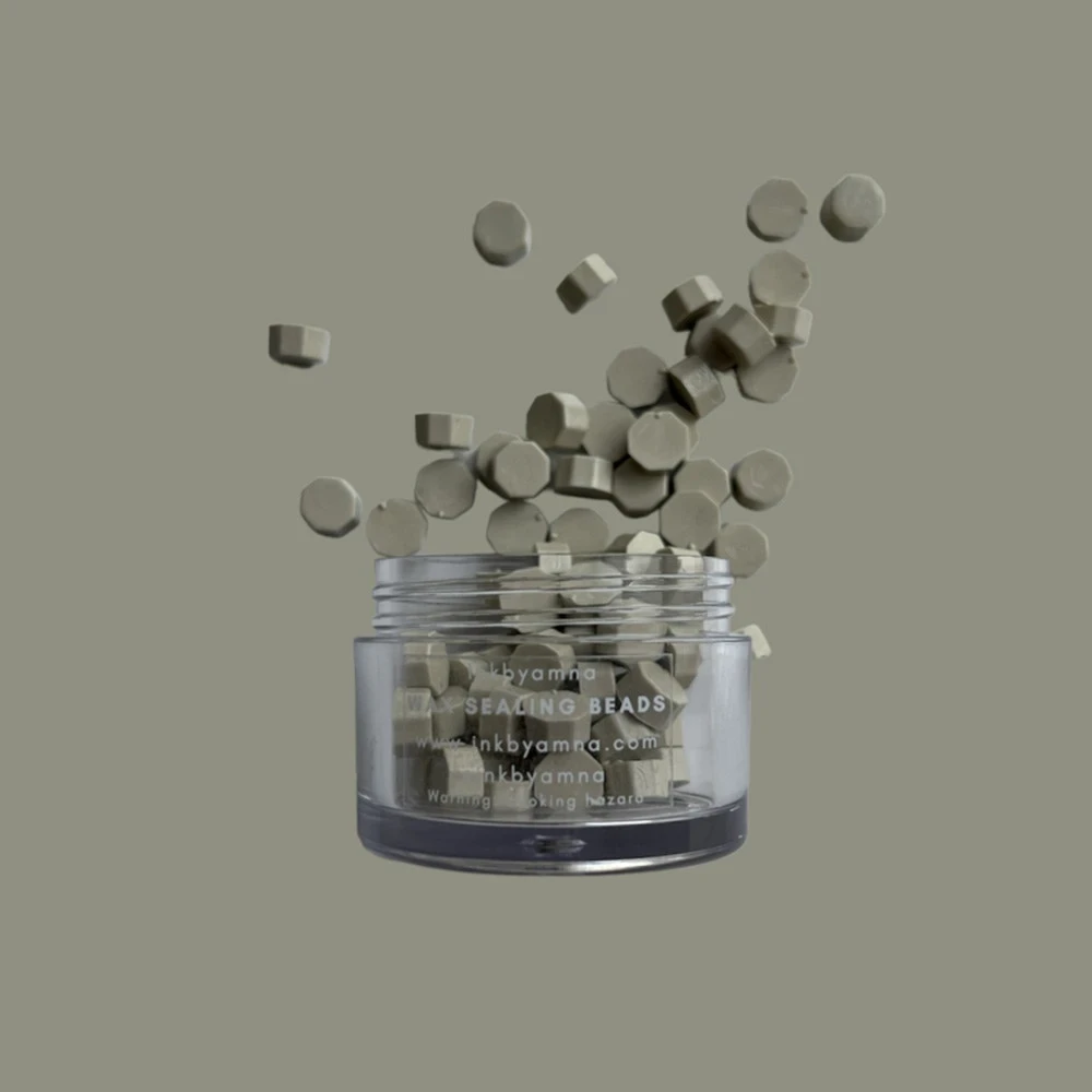 Dusty Green Wax Beads