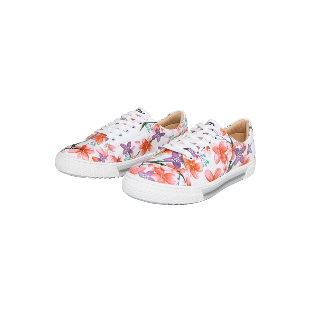 Pink and Purple Flowers Sneakers