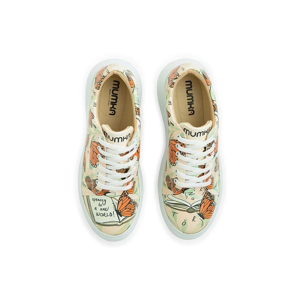 The Book and Butterflies Sneakers