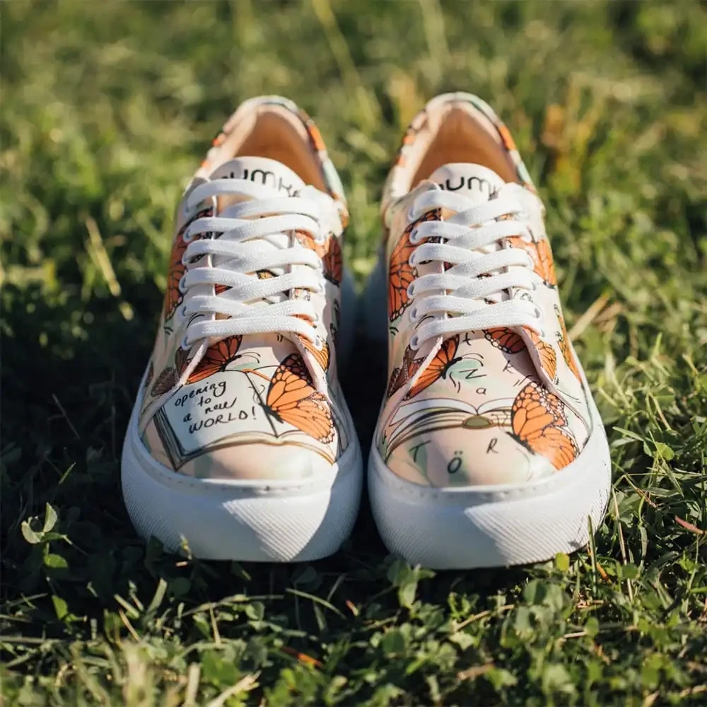 The Book and Butterflies Sneakers