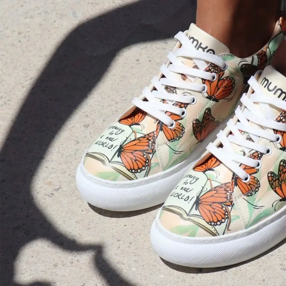 The Book and Butterflies Sneakers