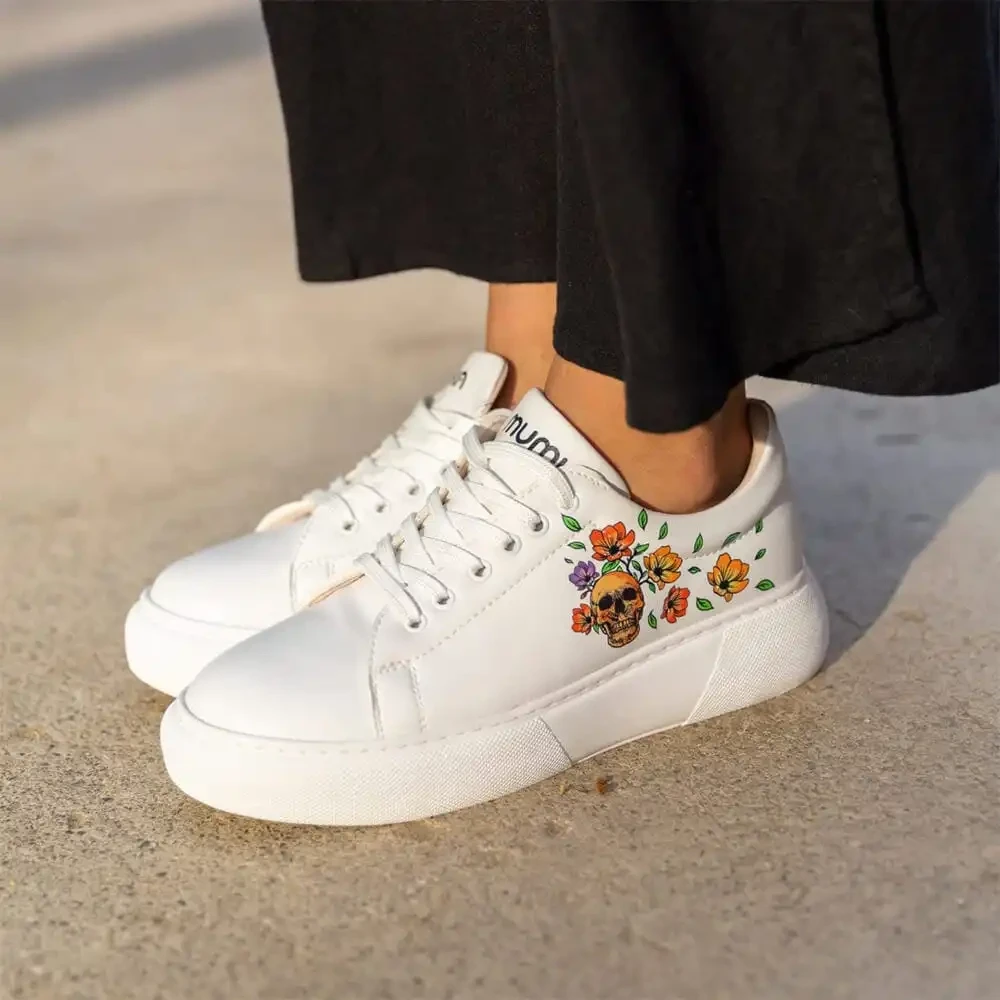 Skull and Flowers Sneakers