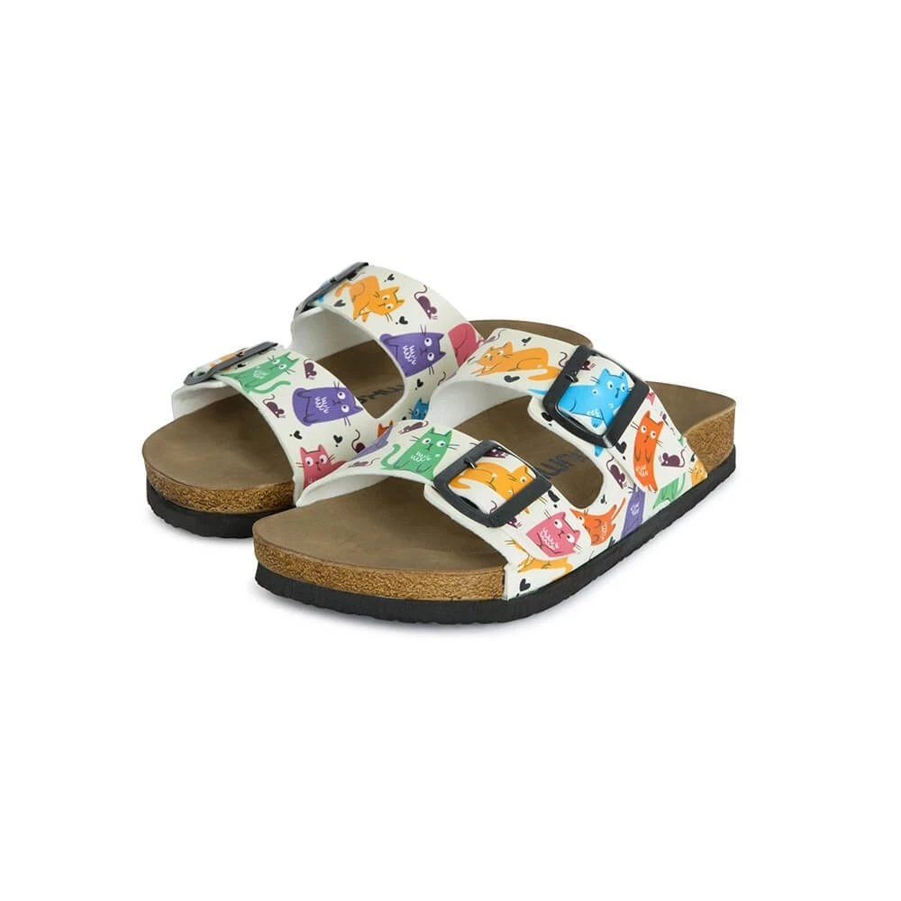 Colored Cats Sandals