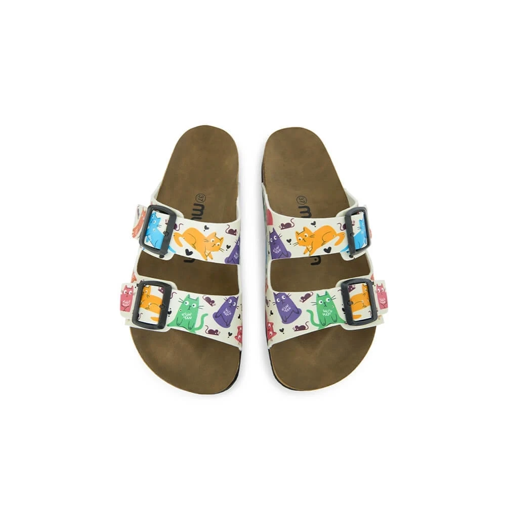 Colored Cats Sandals