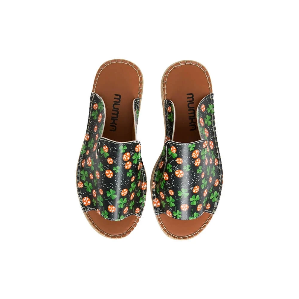 Ladybugs Hello Black Sandals