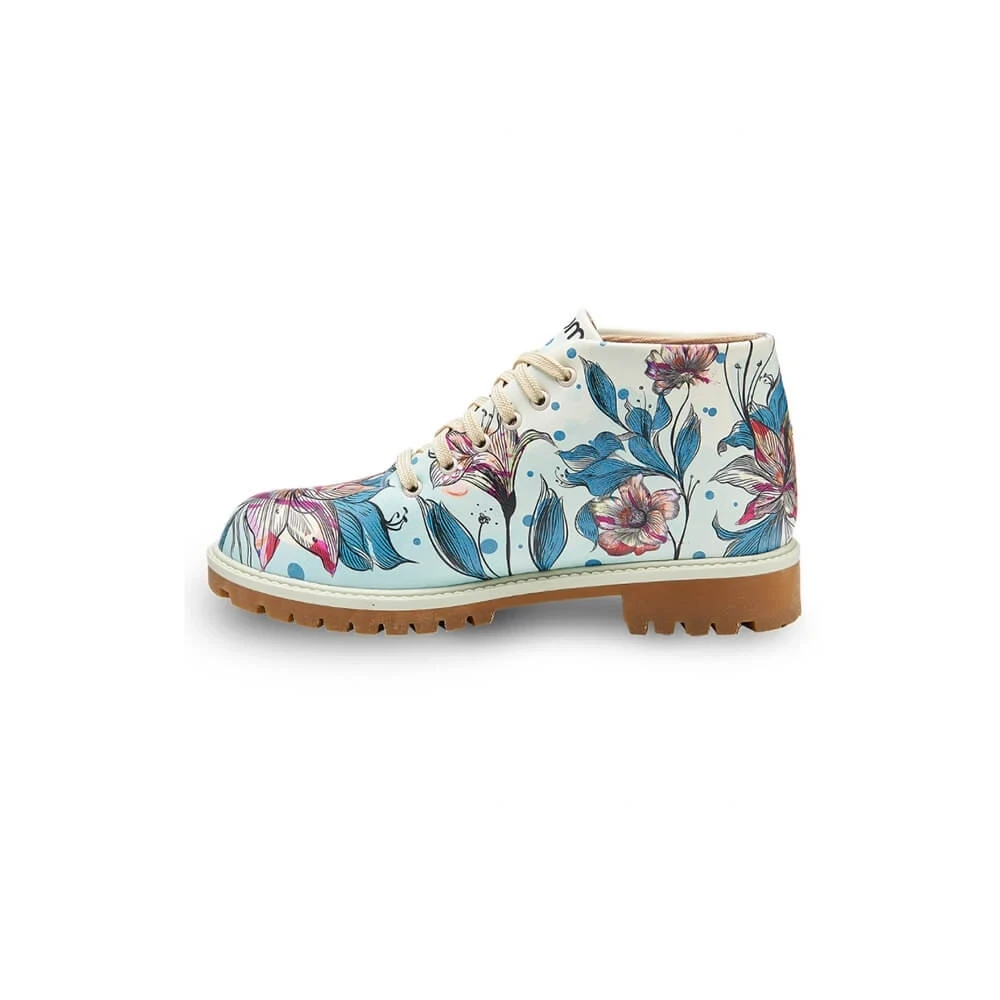 Flowers on Green Boots
