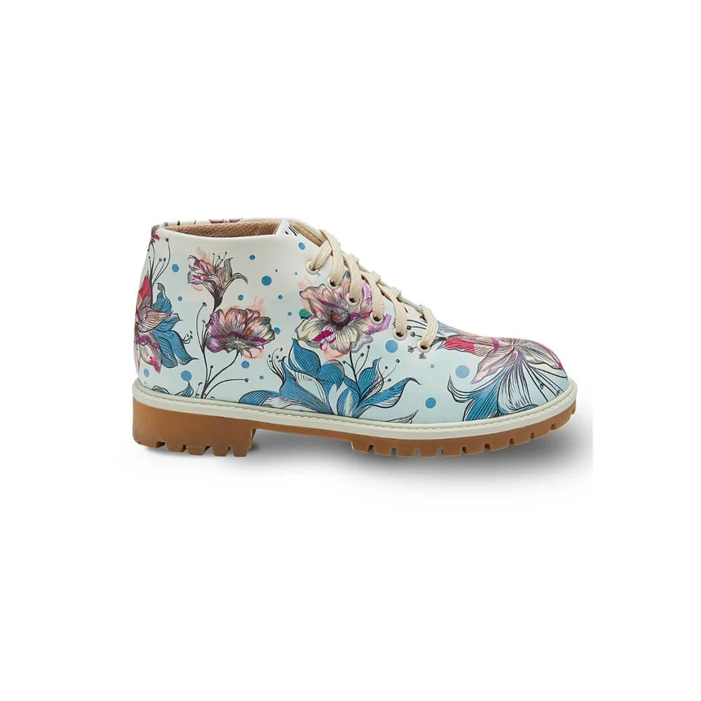Flowers on Green Boots