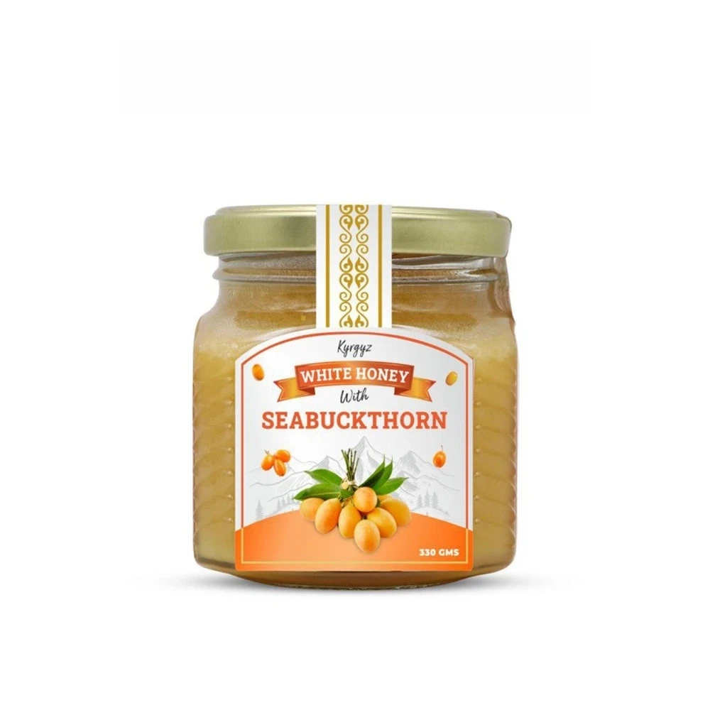 Kyrgyz White Honey With Sea buckthorn - 330g