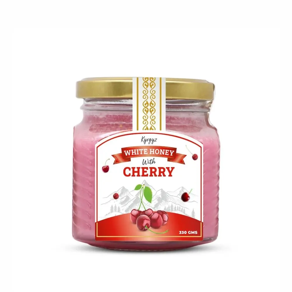 Kyrgyz White Honey With Cherry - 330g