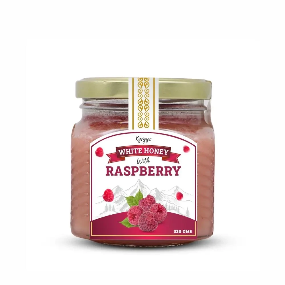 Kyrgyz White Honey With Raspberry - 330g