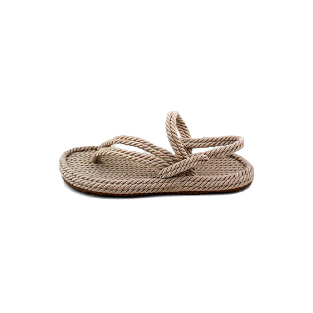 Rope Sandals Crossed out - Ivory White