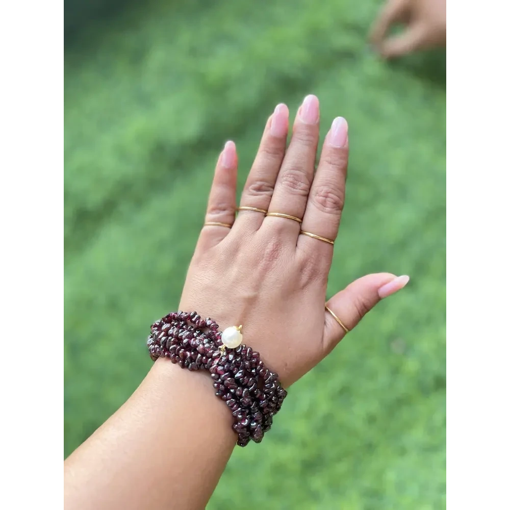 Garnet Stone Bracelet
